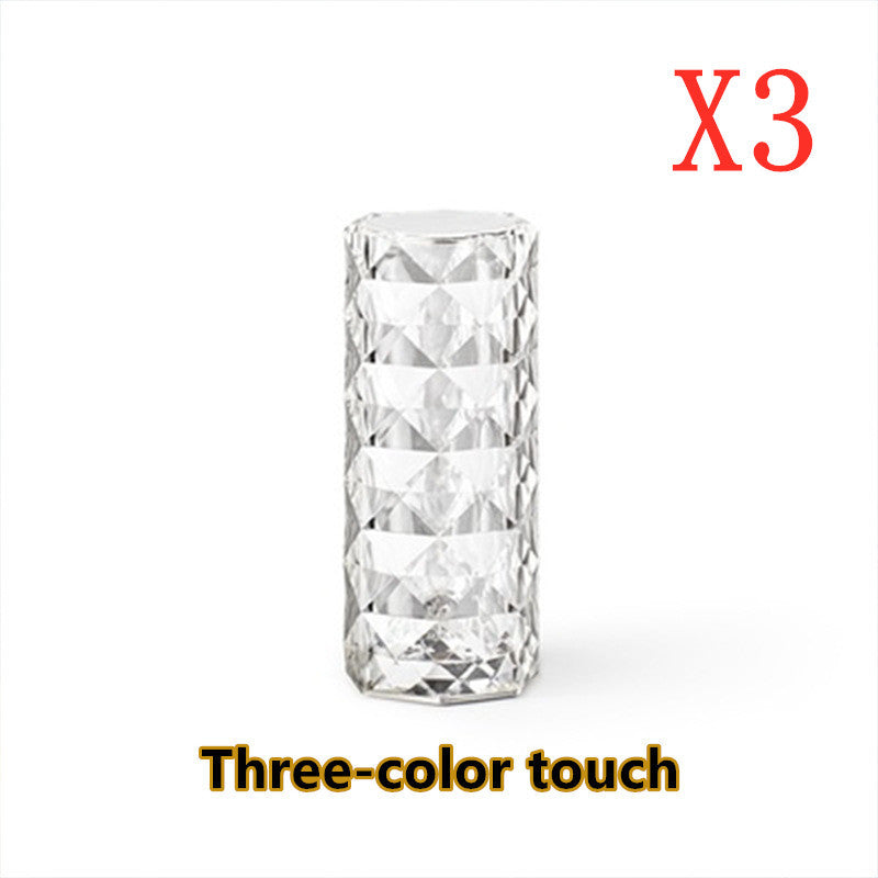 USB Table Lamps Bedroom Touch Dimming Atmosphere Diamond Night Light