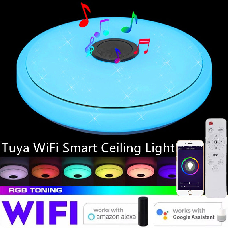 Tuya Wifi Smart Ceiling Light Led Colorful App Remote Control Bluetooth Lamps