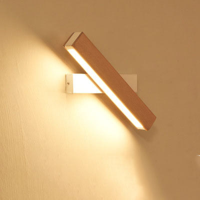 Wooden LED Wall Lamp Modern Adjustable Lighting Bar Restaurant Living Room