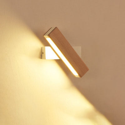 Wooden LED Wall Lamp Modern Adjustable Lighting Bar Restaurant Living Room