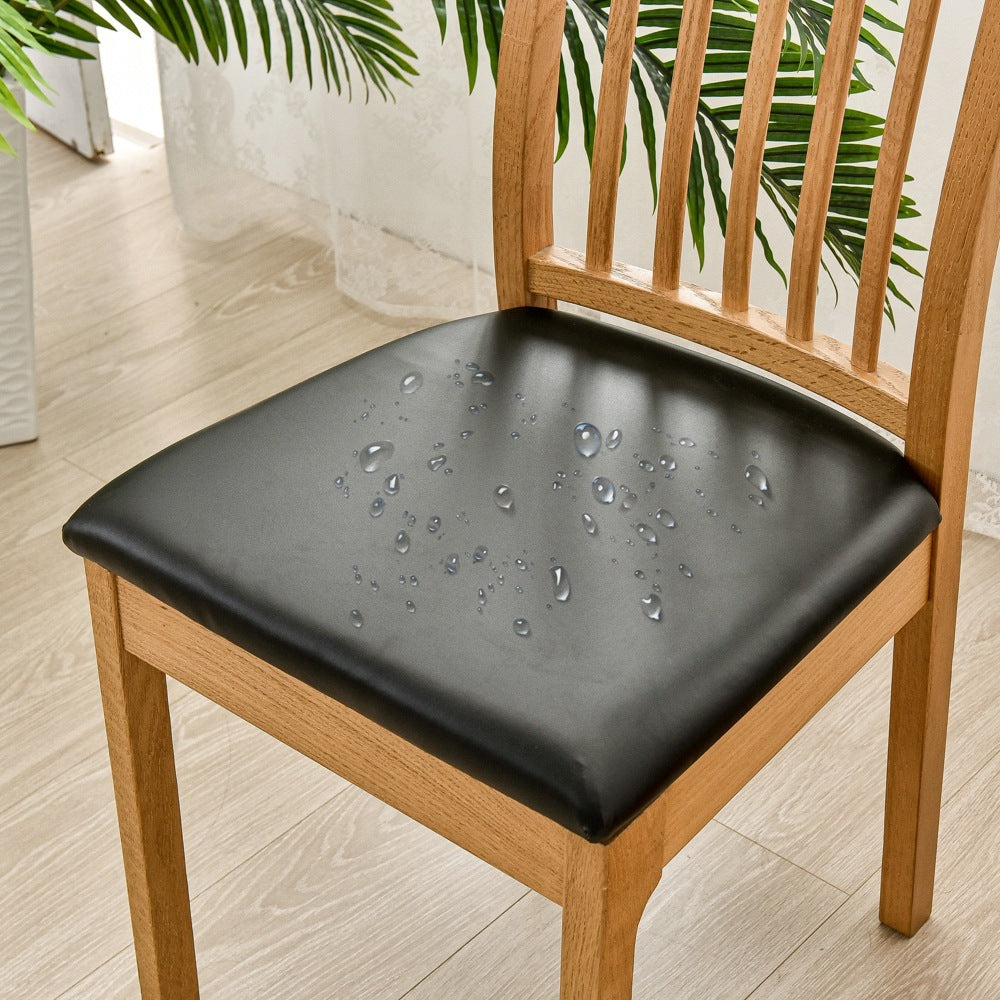 PU Waterproof Leather Square Pad Sets Of Stretch Chairs