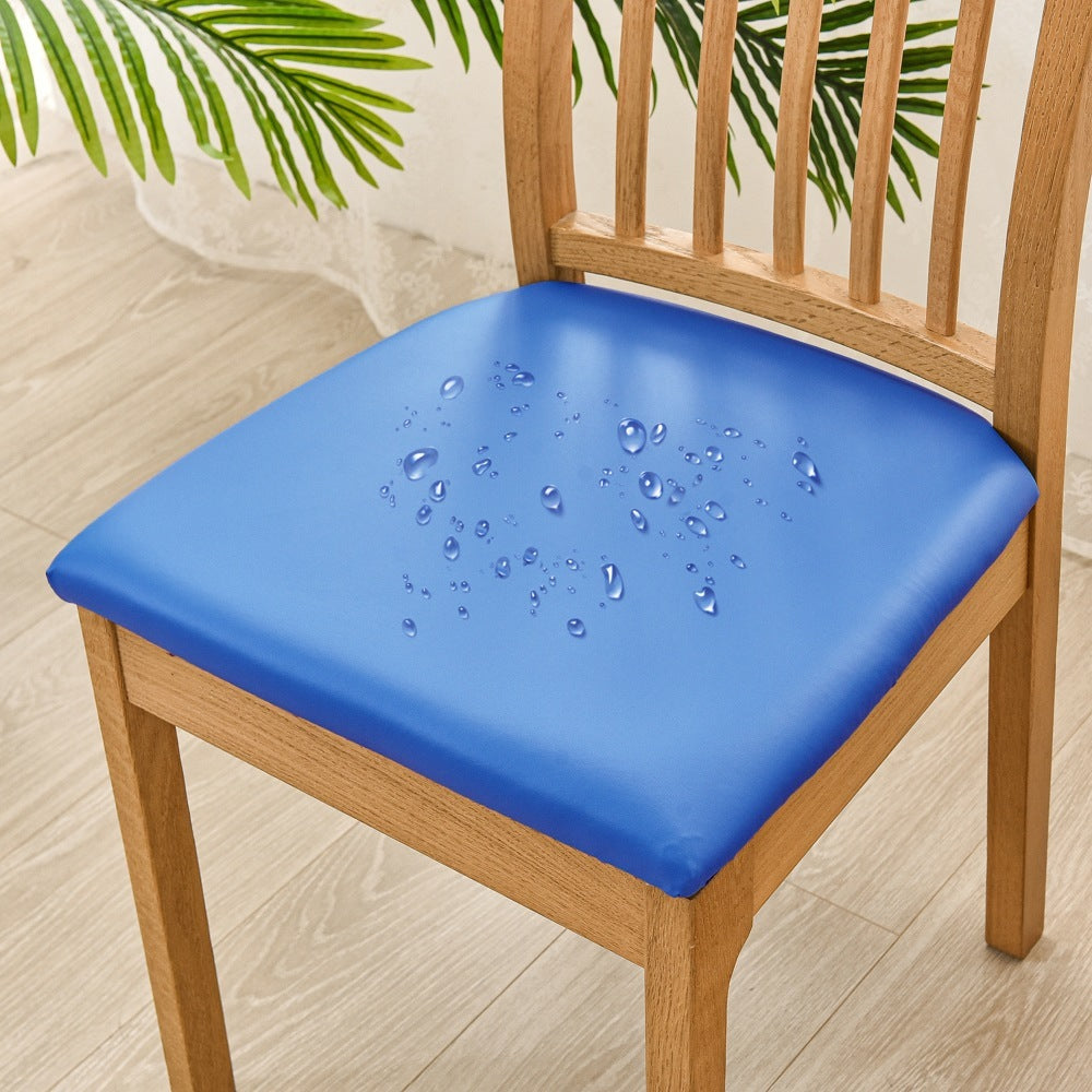 PU Waterproof Leather Square Pad Sets Of Stretch Chairs