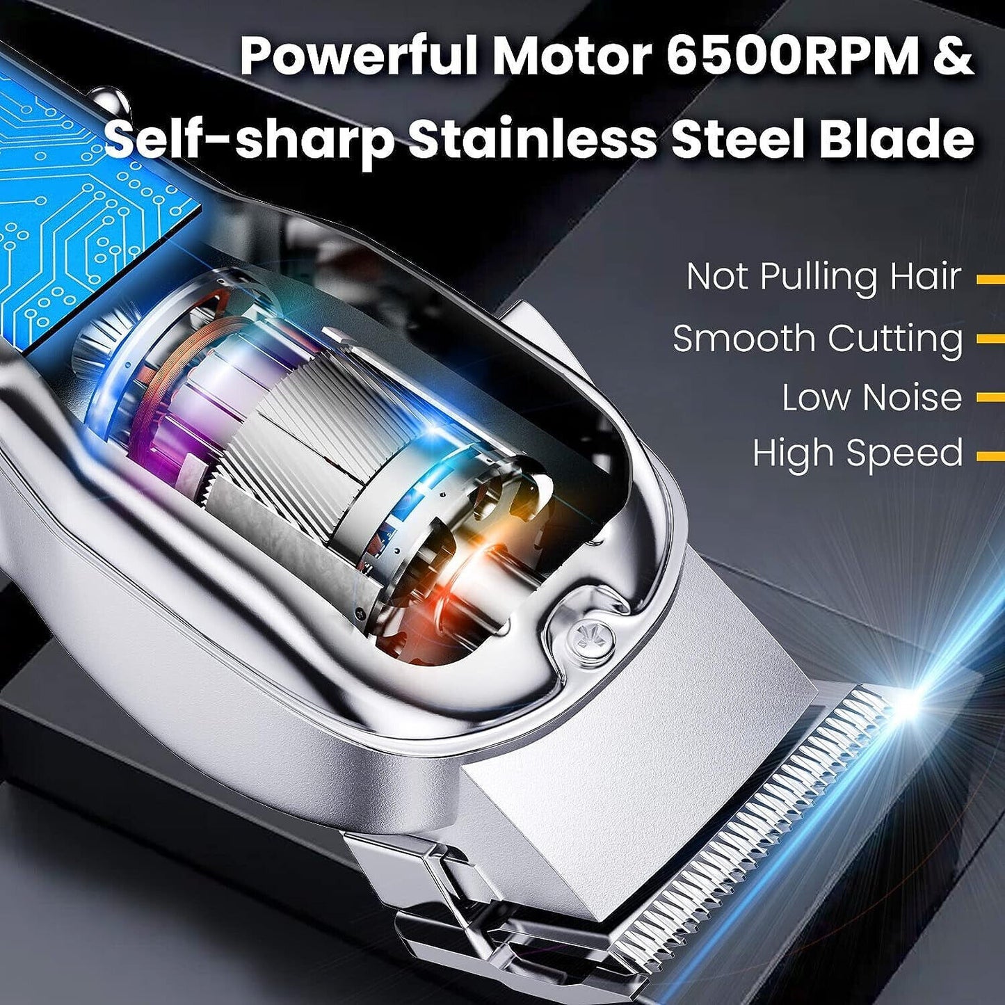 Professional Hair Clippers Cordless Trimmer Beard Cutting Machine Barber