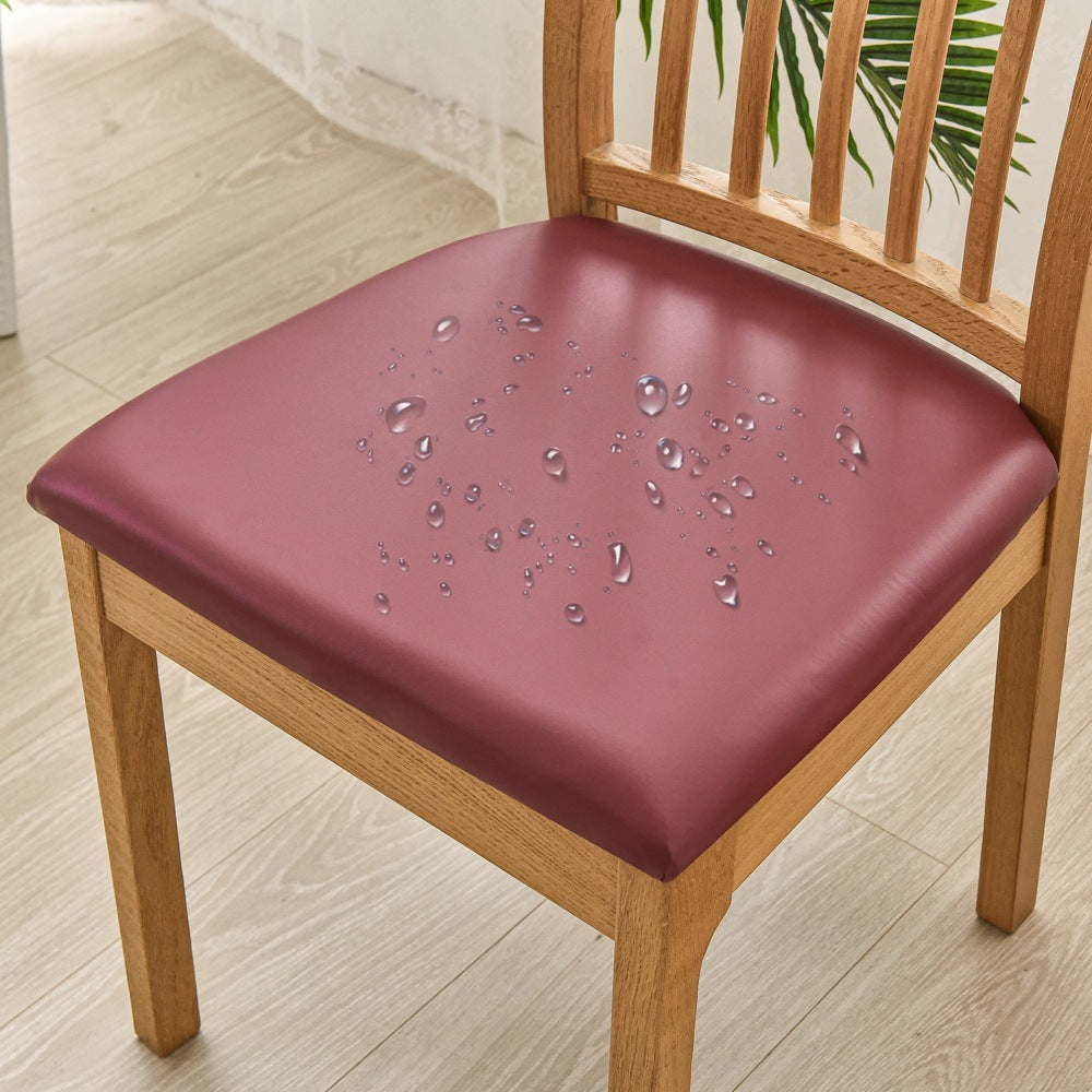 PU Waterproof Leather Square Pad Sets Of Stretch Chairs